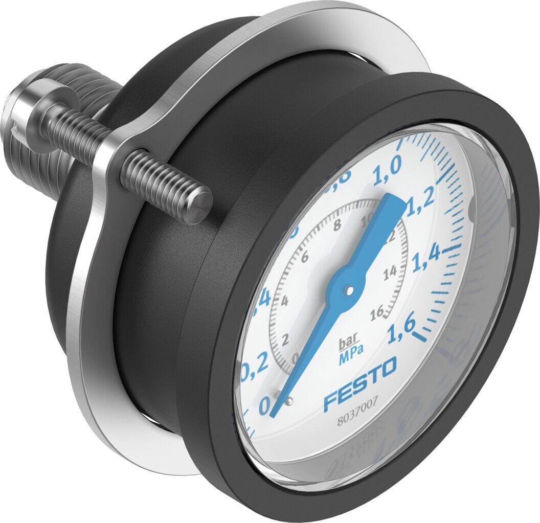 Festo 8037006 Pagn-P-40-1M-G14 Flanged Pressure Gauge
