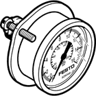 Festo 8037006 Pagn-P-40-1M-G14 Flanged Pressure Gauge
