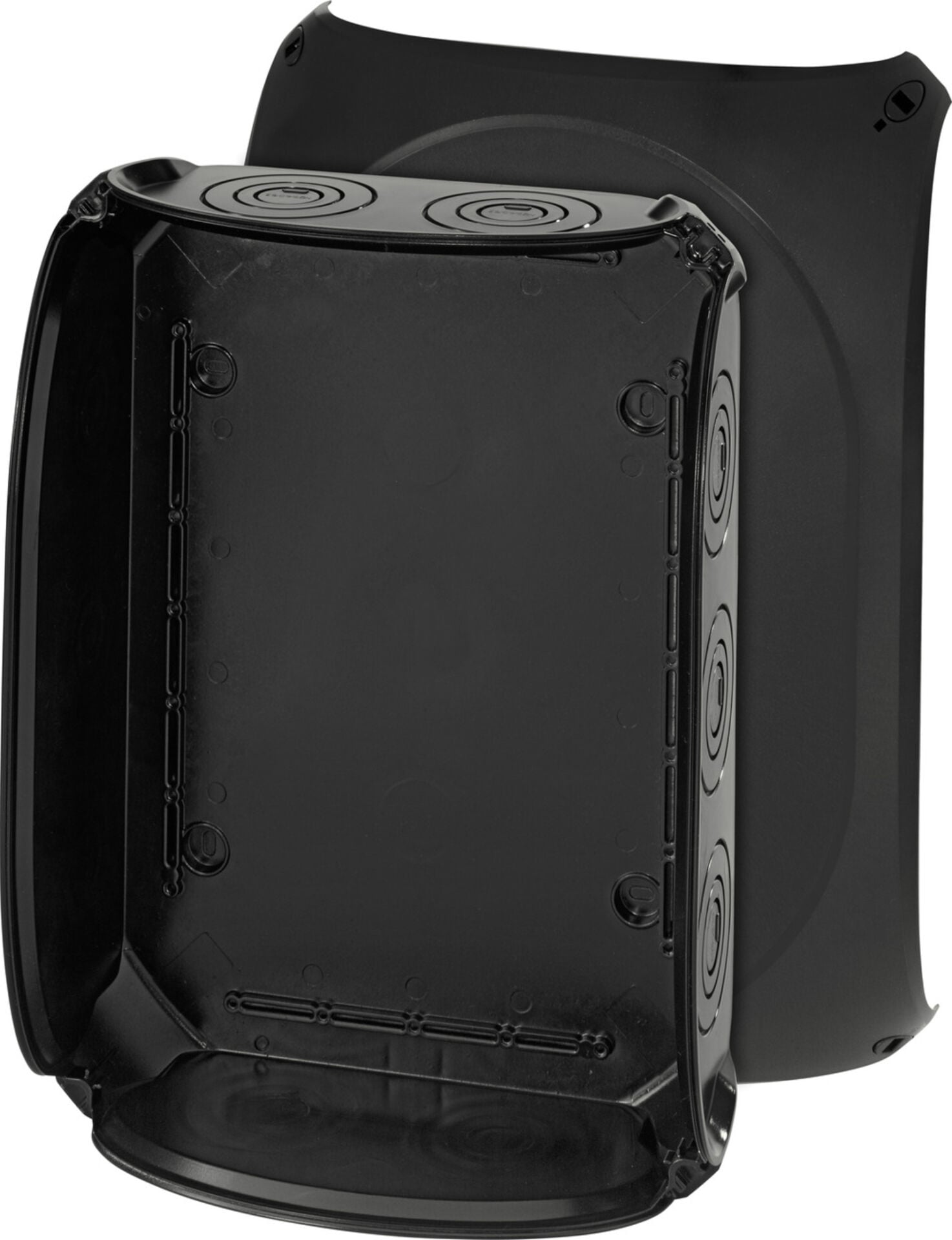 Hensel KF 5000 B 355x255x122    Harici Ortam Buatı; IP66/67-IP69, IK09, PC-GFS, H/S F, FR, UV, Kırmalı Tip (Rakor Gerektirir), RAL 9011 (Siyah)