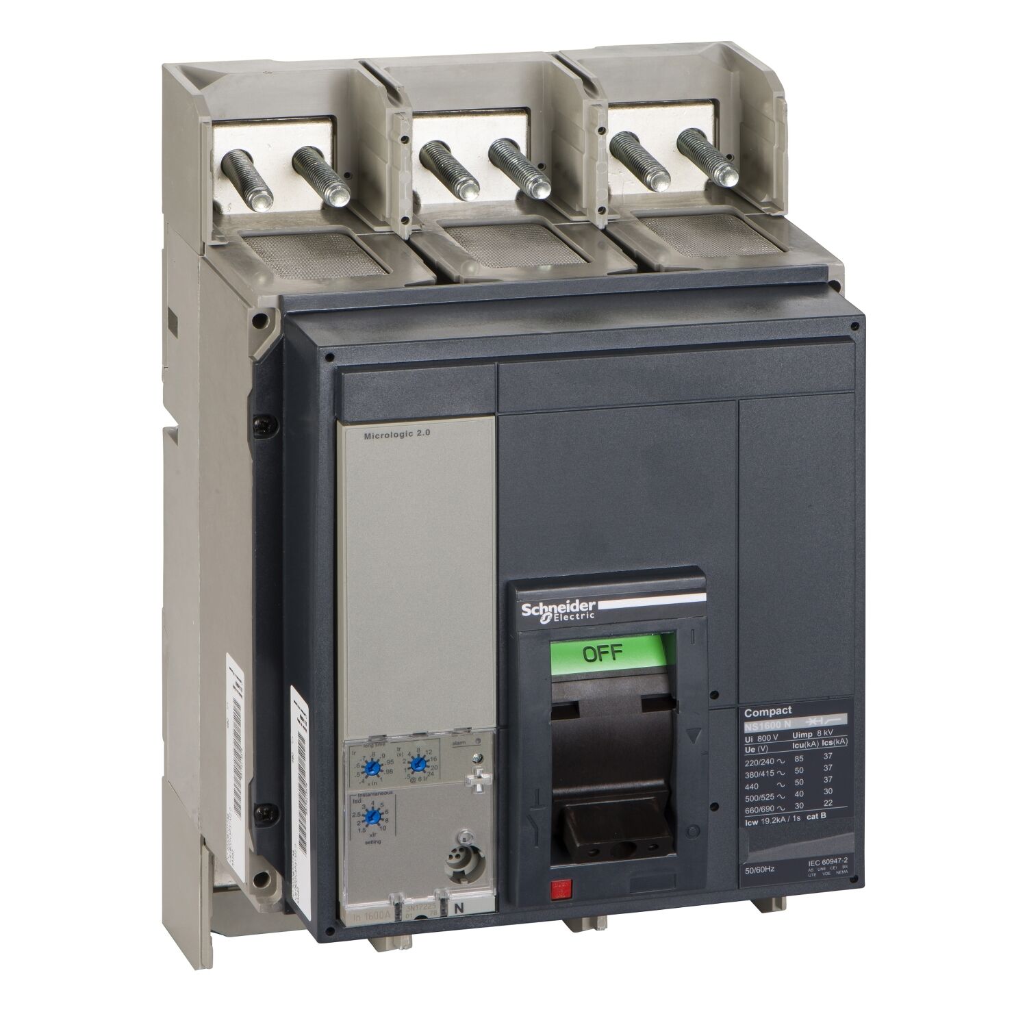 Schneider Electric 33482S5-NS1600N 3P MIC.5.0- 50 KA Selektif Korumalı