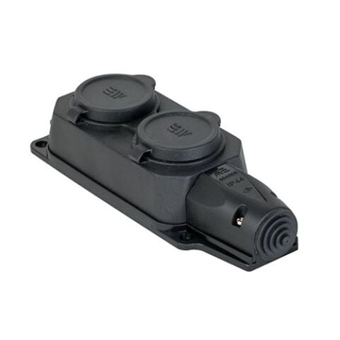 Mete Enerji 404005-1X16A Kauçuk İkili Grup Priz