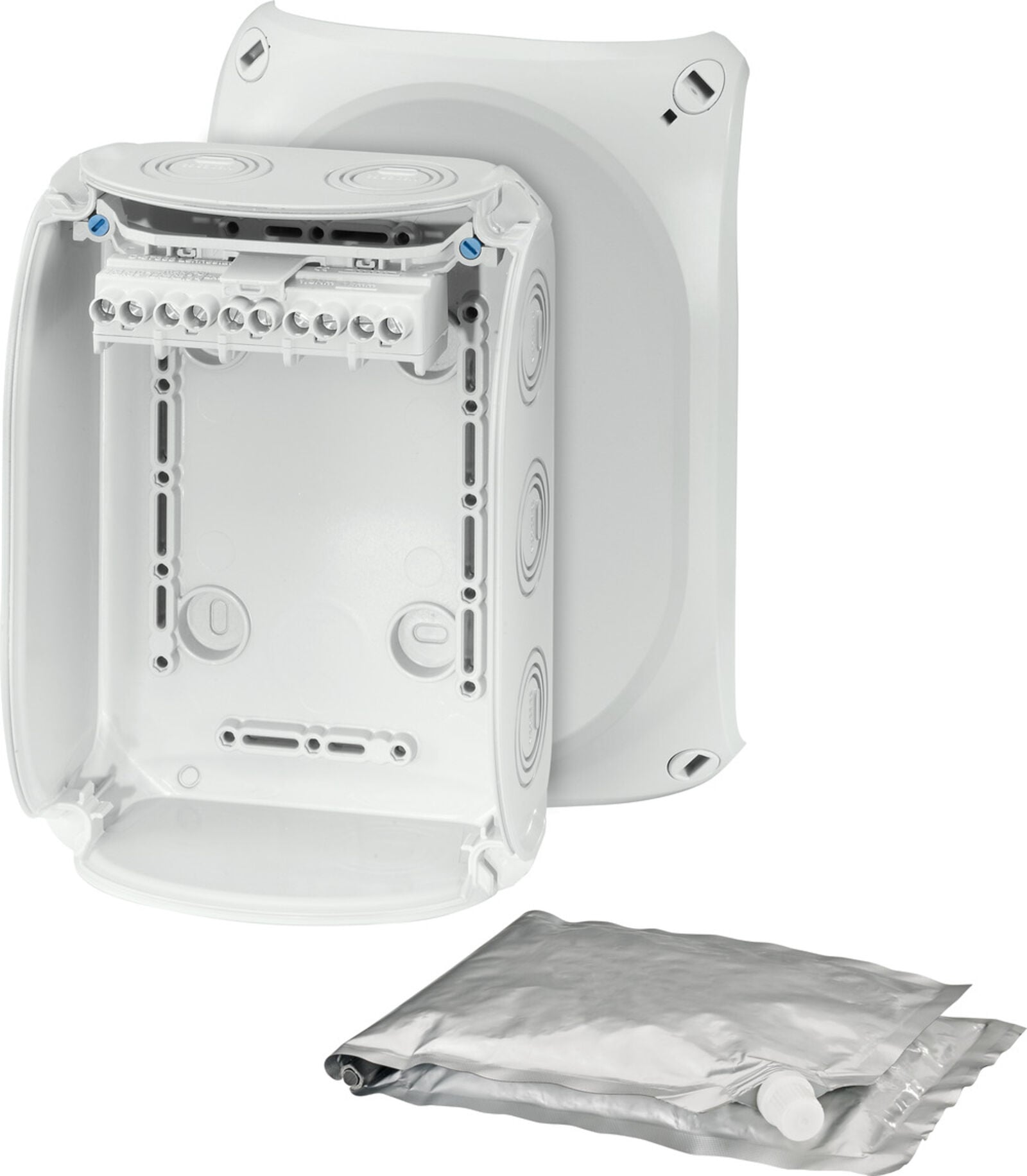 Hensel WP 1006 G 180x130x77    WP Buat; IP68, IK09, PC-GFS, H/S F, FR, UV, Kırmalı Tip (Rakor Gerektirir), RAL 7035 (Gri), 5 Kutuplu /6x1.5…2x10mm²/ Cu