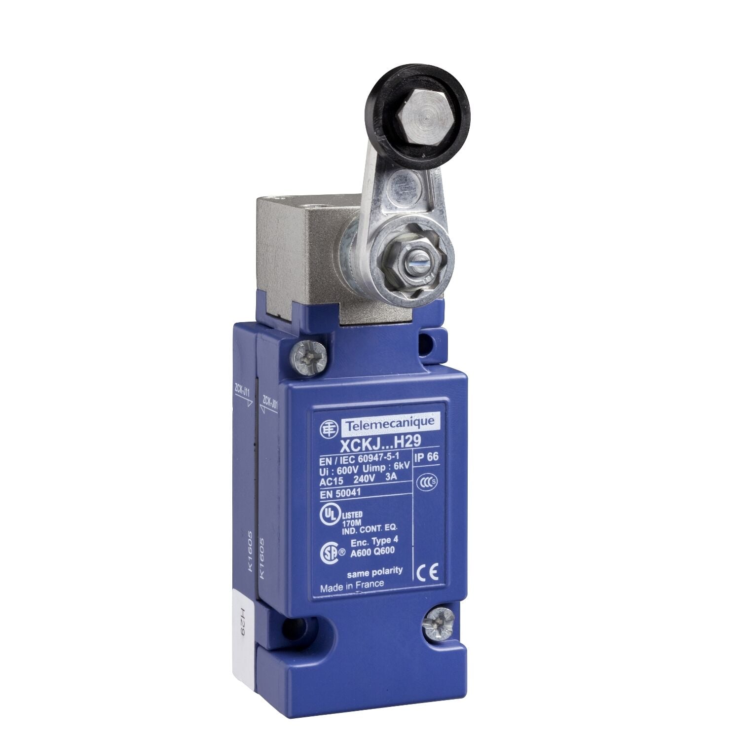 Telemecanique Sensors XCKJ110513H29 Limit Anahtarı Xckj - Çelik Makaralı Manivela - 1K/A - Ani Hareketli - M20