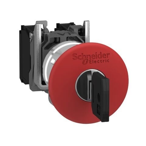 Schneider Electric XB4BS9445 Kırmızı Ø40 Acil Durdurma Butonu Ø22 1Na+1Nk