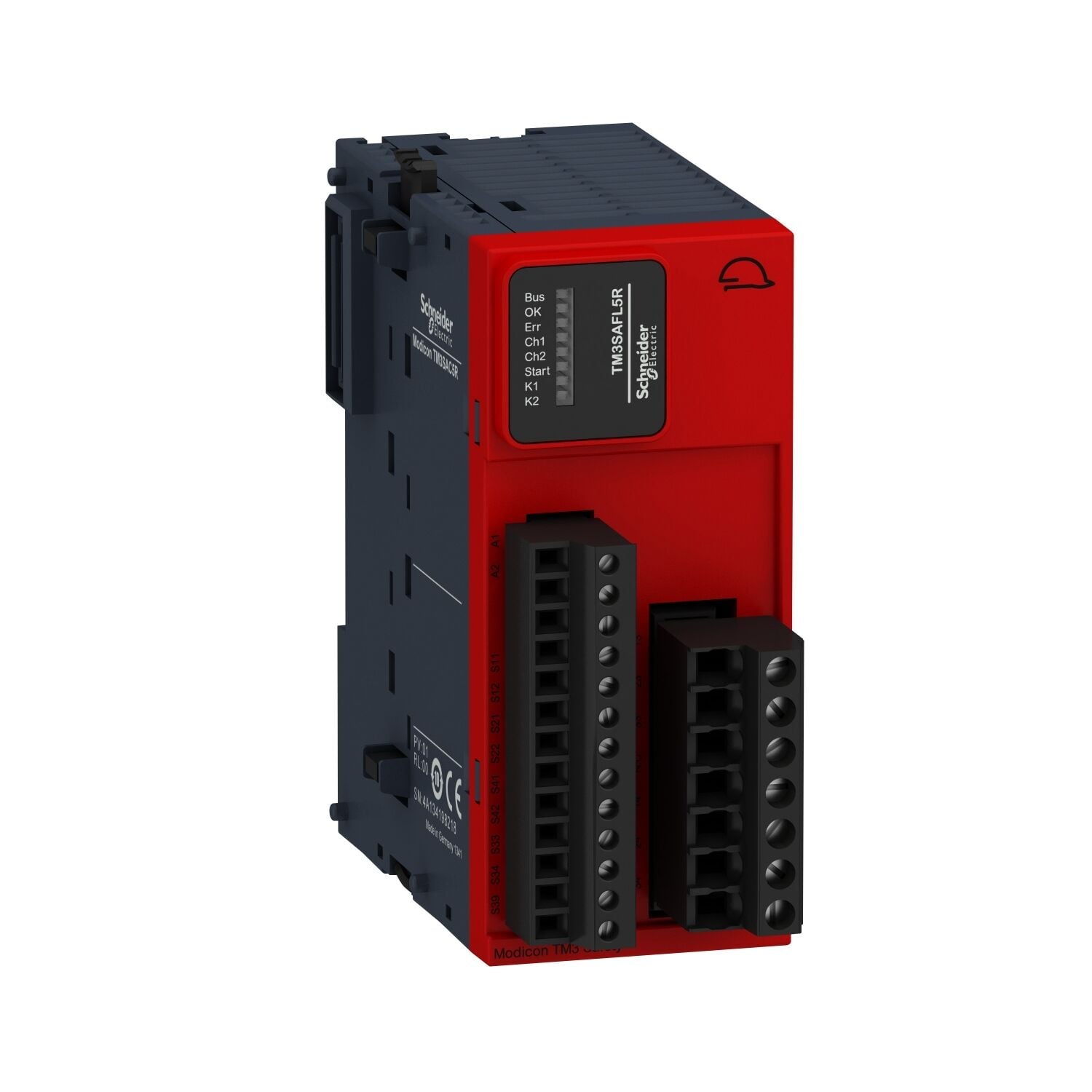 Schneider Electric TM3SAFL5R Plc Tm2Xx İçin Güvenlik Modülü, 2 Fonksiyon, Cat3, Vidalı Terminaller