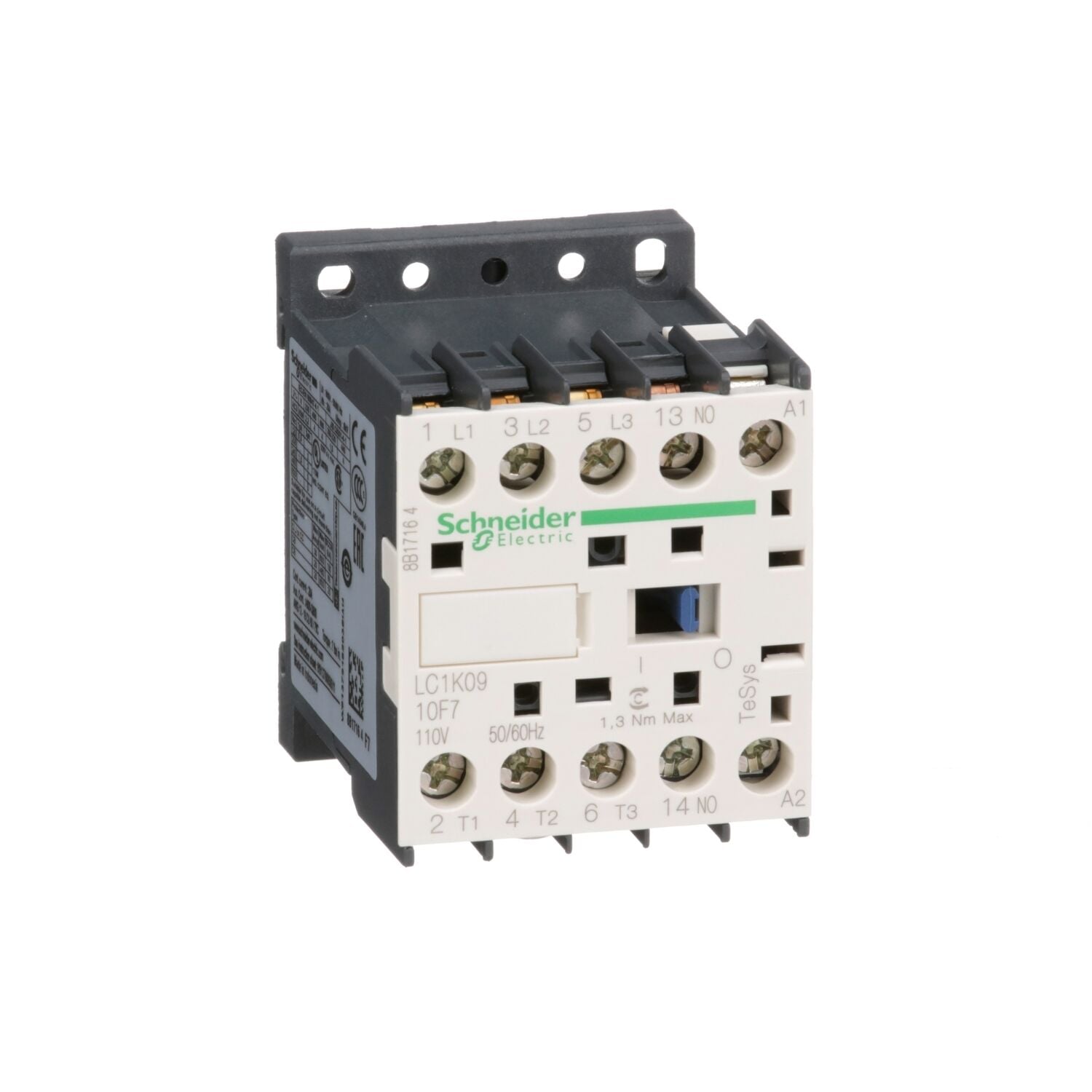 Schneider Electric LC1K0910F7 Tesys K Kontaktör 3P 9A Ac3 110Vac 1Na