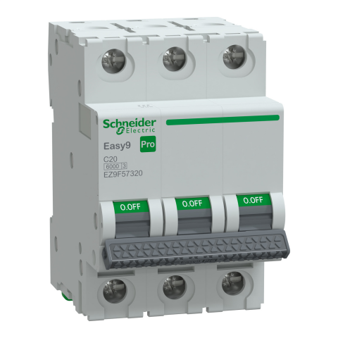 Schneider Electric EZ9F57320 Pro Sigorta 3P C Eğrisi 20A  6 kA