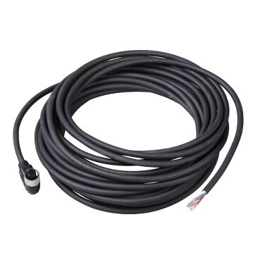 Telemecanique Sensors XZCP53P11L10 Kablolu Konnektör 90°, Dişi, M12, 8Pin, Pur , 10M