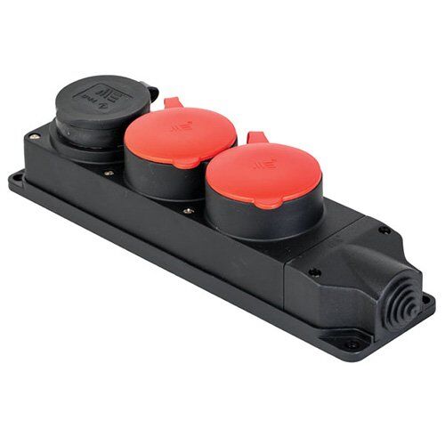 Mete Enerji 401051- Kauçuk Üçlü Grup Priz  (3x25A 2 adet / 1x16A 1 adet)