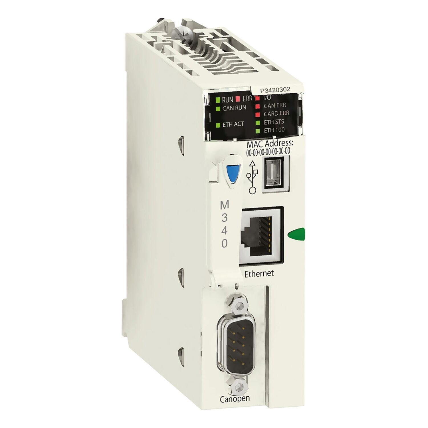 Schneider Electric BMXP3420302 İşlemci Modülü M340 - Maks 1024 Dijital + 256 Analog G/Ç - Canopen