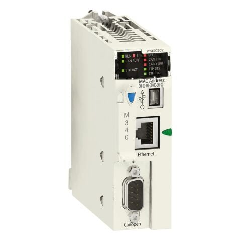 Schneider Electric BMXP3420302 İşlemci Modülü M340 - Maks 1024 Dijital + 256 Analog G/Ç - Canopen