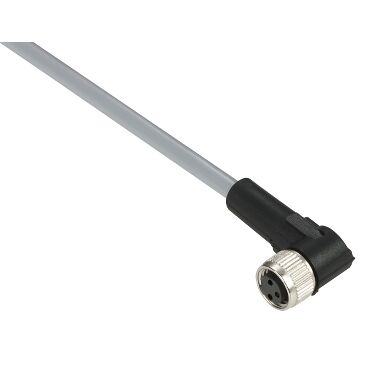 Telemecanique Sensors XZCPV0666L5 Hazır Kablolu Konnektörler Xz - Dirsekli Dişi - M8 - 3 Pim - Kablo Pvc 5M