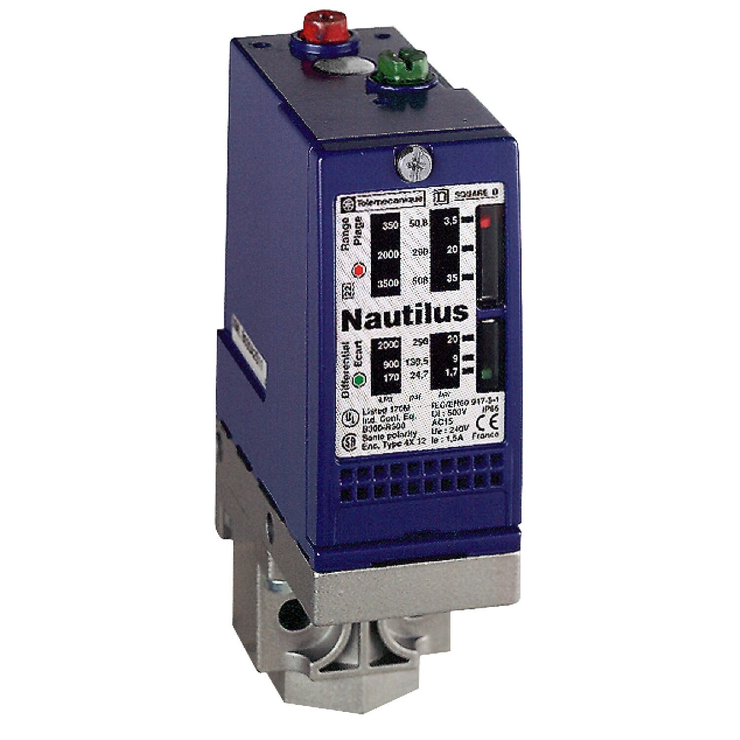 Telemecanique Sensors XMLB035A2S11 Basınç Anahtarı Xmlb 35 Bar - Ayarlanabilir Skala 2 Eşik - 1 K/A