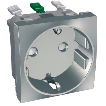 Schneider Electric Alb46287 Altira - Çocuk Korumalı 45° Eğimli Topraklı Priz - Alüminyum