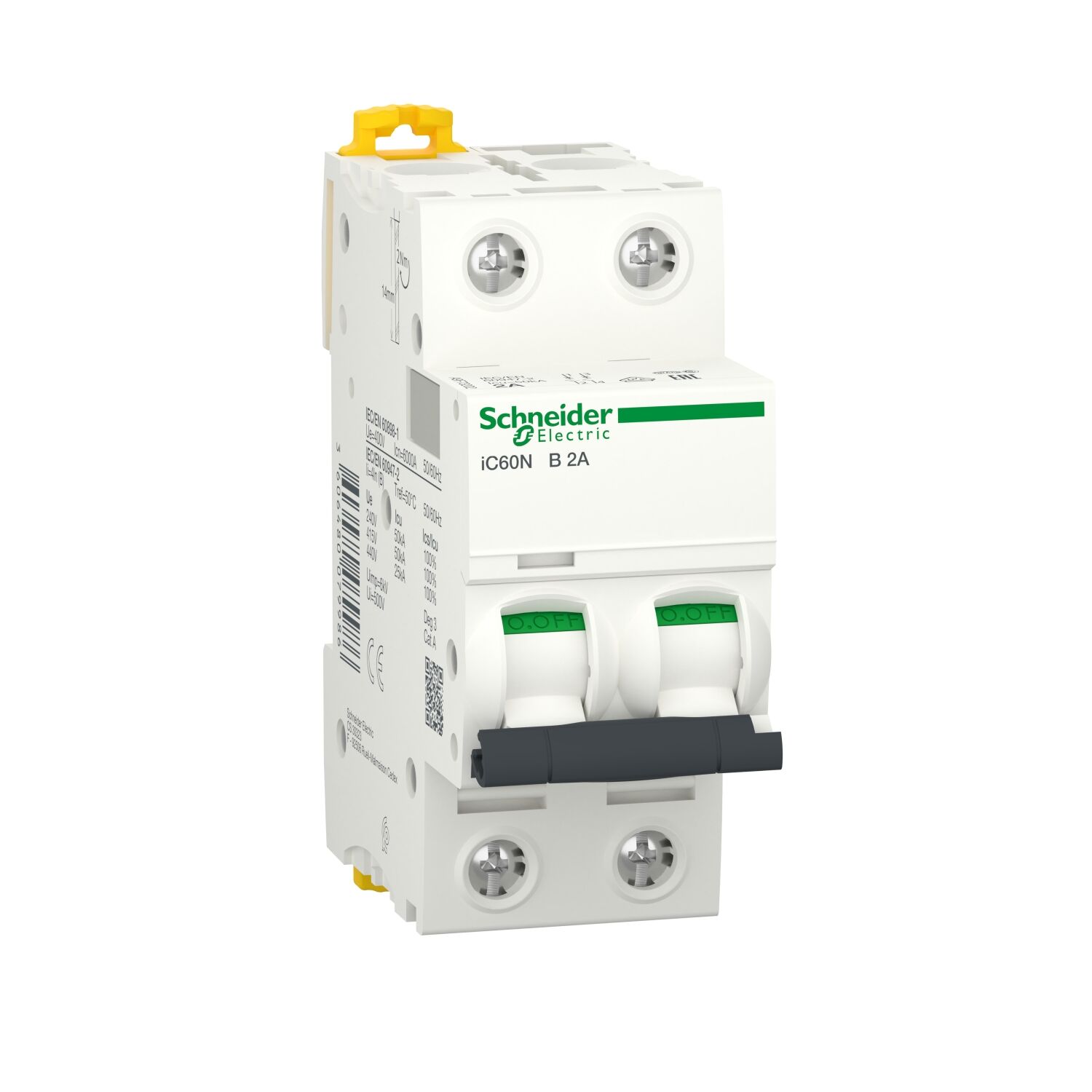 Schneider Electric A9F73202 İc60N - Minyatür Devre Kesici - 2P - 2A - B Eğrisi
