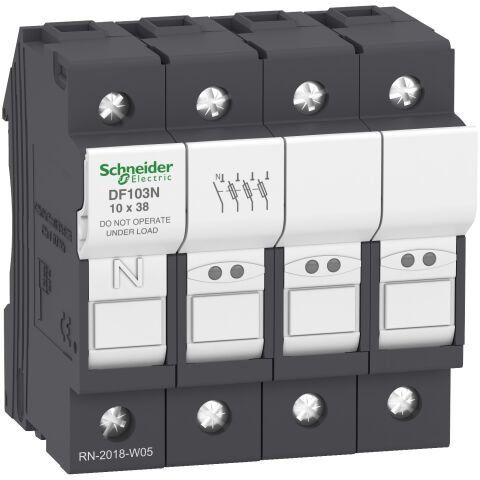 Schneider Electric DF103N Tesys Sigorta Bağlantı Kesici 3P N 32A - Sigorta Boyutu 10 X 38 Mm