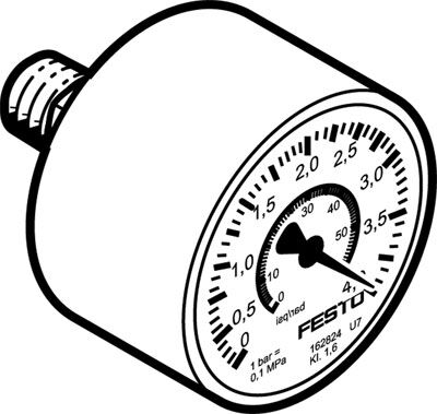 Festo 162842 Map-40-4-1/8-En Precision Pressure Gauge