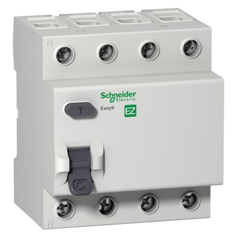 Schneider Electric EZ9R63440 Easy9 Kaçak Akım Rölesi - 4 Kutup 40A 300Ma Ac Tipi 400V