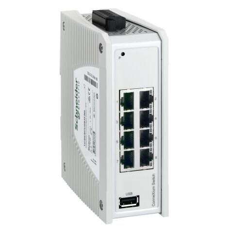 Schneider Electric TCSESPU083FN0 ConneXium Premium Yönetilmeyen Anahtar - bakır için 8 bağlantı noktası