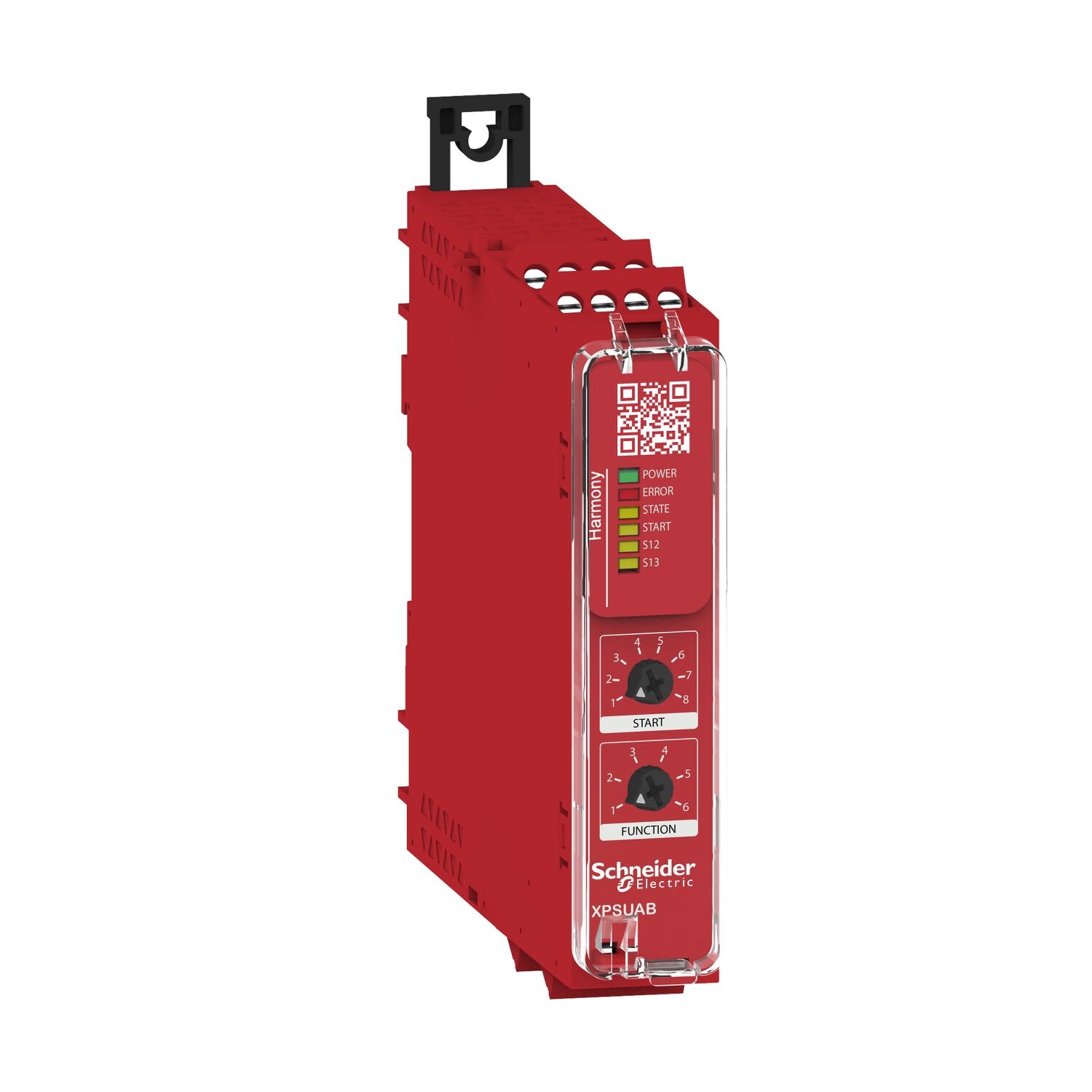 Schneider Electric XPSUAB11CP Güvenlik Modülü, Harmony Güvenlik Otomasyonu, Cat.1, Potansiyelsiz Nc/Nc, No/Nc, Pnp/Pnp, 24V Ac/Dc, Vidalı