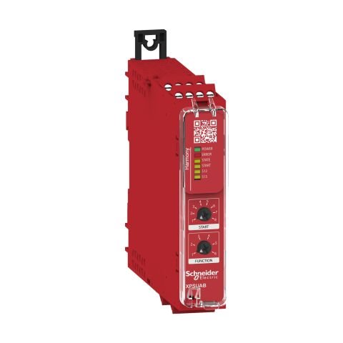 Schneider Electric XPSUAB11CP Güvenlik Modülü, Harmony Güvenlik Otomasyonu, Cat.1, Potansiyelsiz Nc/Nc, No/Nc, Pnp/Pnp, 24V Ac/Dc, Vidalı