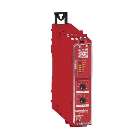 Schneider Electric XPSUAB11CP Güvenlik Modülü, Harmony Güvenlik Otomasyonu, Cat.1, Potansiyelsiz Nc/Nc, No/Nc, Pnp/Pnp, 24V Ac/Dc, Vidalı