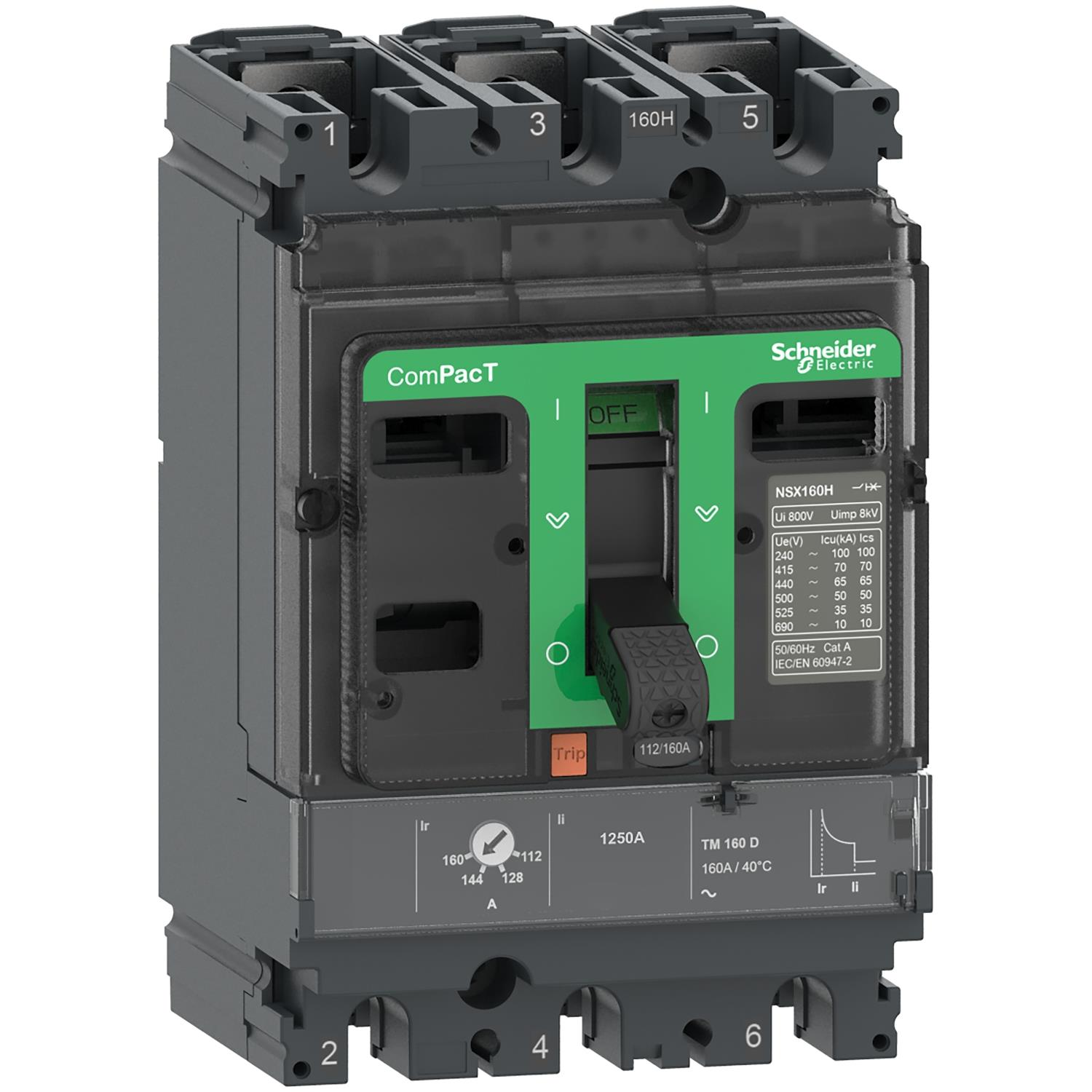 LV430631-NSX160F TM125D 36kA TERMIK MANYETIK KORUMALI COMPACT SALTER