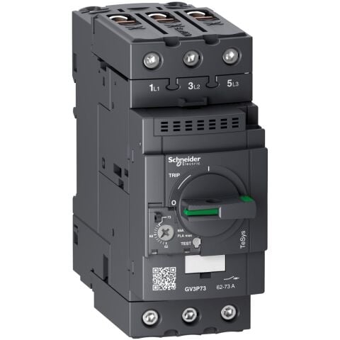Schneider Electric GV3P73 TeSys GV3 Motor Devre Kesici Termik Many. 62-73A
