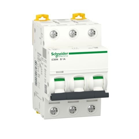 Schneider Electric A9F73301 İc60N - Minyatür Devre Kesici - 3P - 1A - B Eğrisi