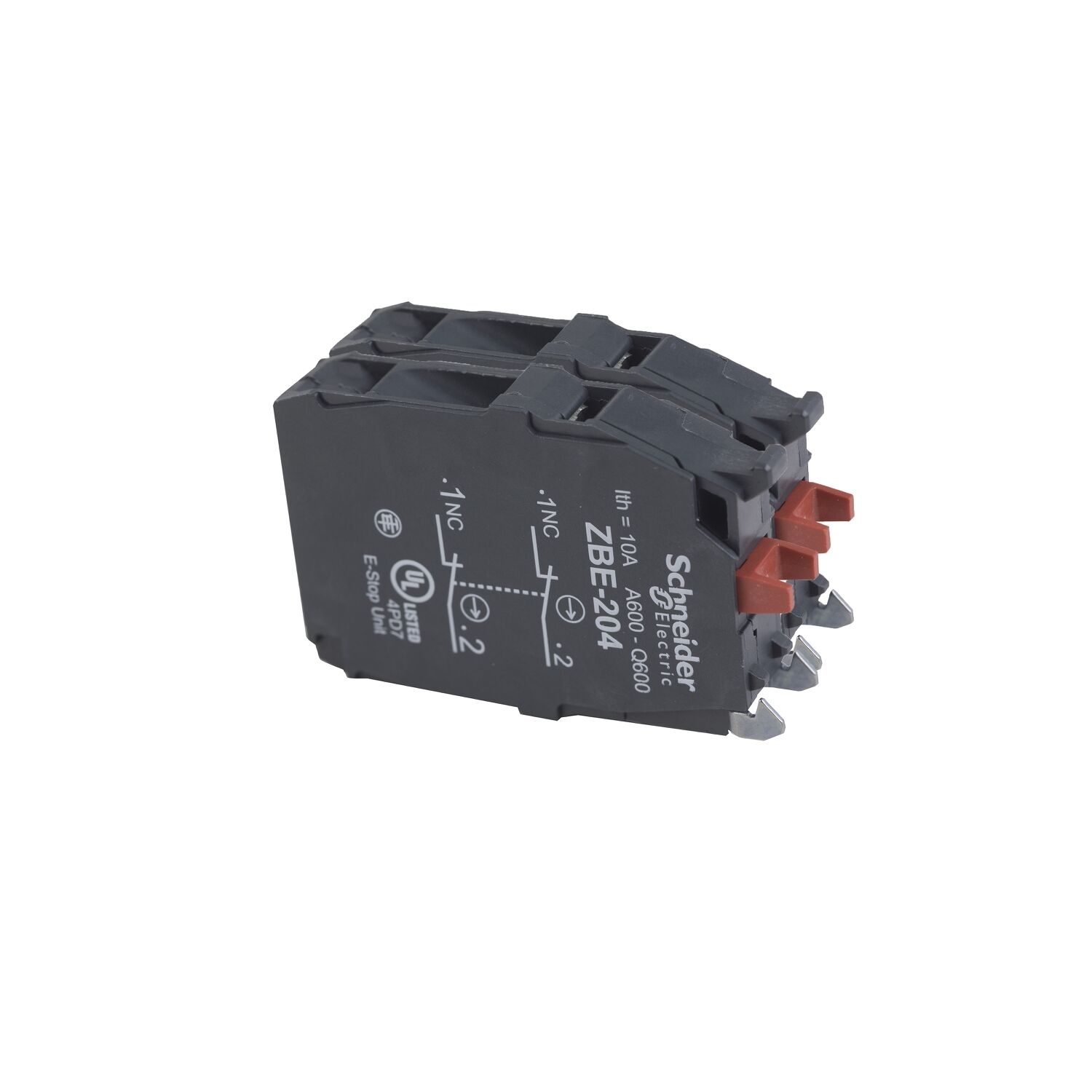 Schneider Electric ZBE204 Başlık Ø22 İçin Çift Kontak Bloğu 2Nk Vida Kelepçesi Terminali