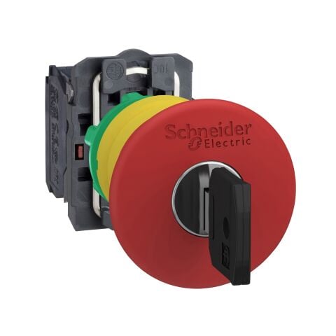 Schneider Electric XB5AS9442 Kırmızı Ø40 Acil Durdurma Butonu Ø22 1Nk
