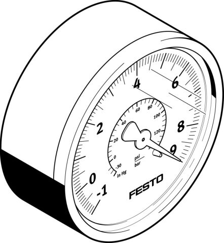Festo 537814 VAM-63-V1/9-R1/4-EN Vakum ölçer
