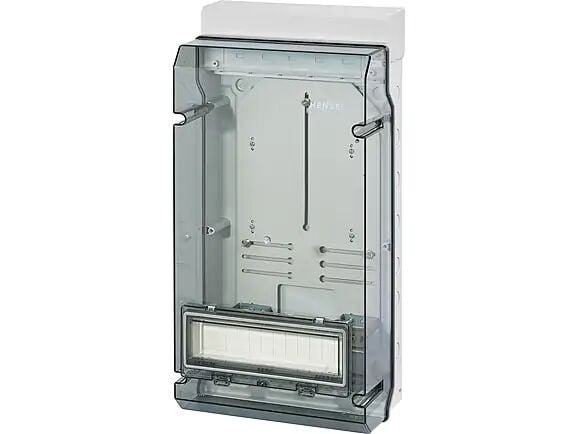 Hensel KV 9337 295x583x182   KV-Sayaç Panosu; IP65, IK08, PS, H/S F, FR, Elastik Membranlı, RAL 7035 (Gri), Şeffaf Kapaklı