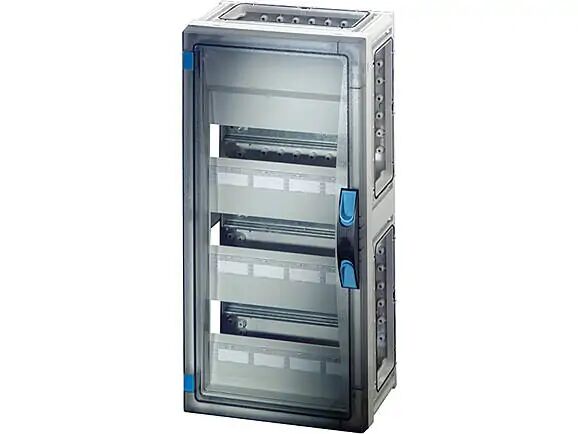 Hensel FP 1316 270x540x186   FP-Modüler Sigorta Kutusu; IP66, IK08, PC, H/S F, FR, Şeffaf Kapak, El ile Açma, RAL 7035 (Gri), Yan Duvarsız, 3x12/36 Modül (DIN Rail)