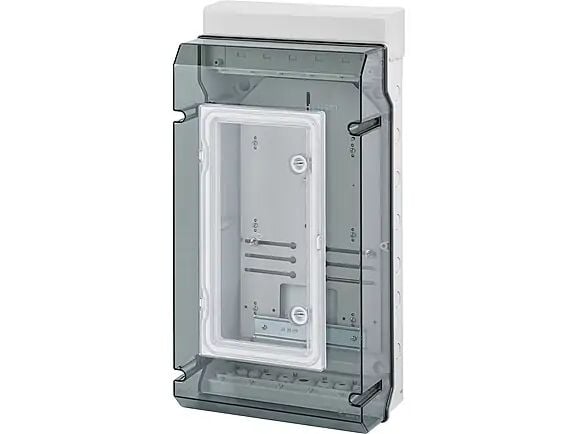 Hensel KV 9338 295x583x182   KV-Sayaç Panosu; IP65, IK08, PS, H/S F, FR, Elastik Membranlı, RAL 7035 (Gri), Şeffaf Kapaklı