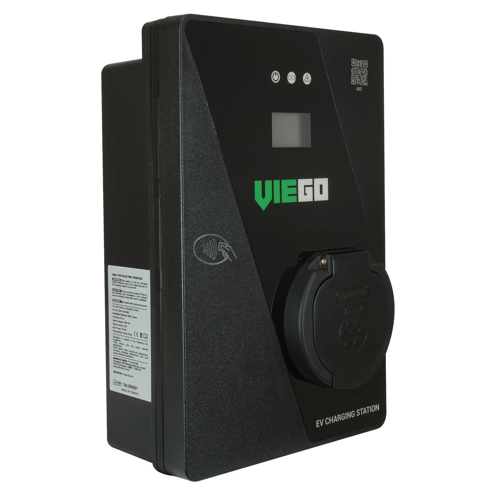 Viego 22 kW - Duvar Tipi Şarj Cihazı (Prizli)