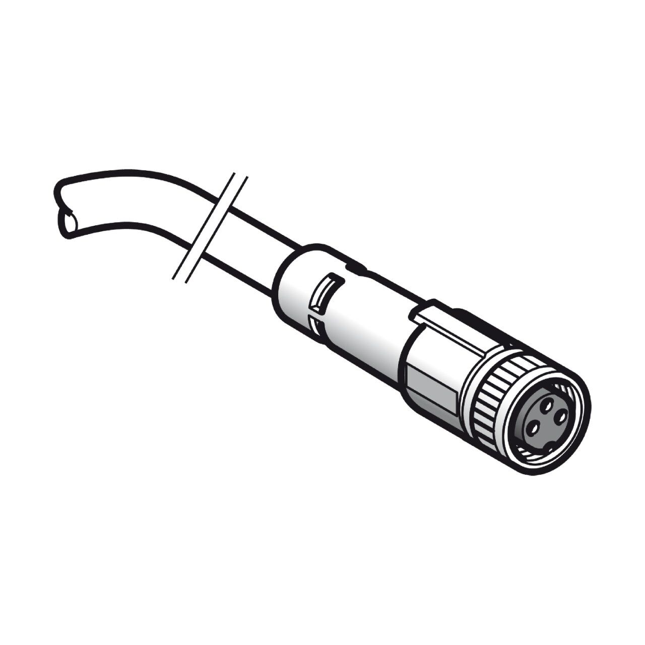 Telemecanique Sensors XZCP0566L5 Ön Kablolu Konnektörler Xz - Düz Dişi - M8 - 3 Pim - Kablo Pur 5M