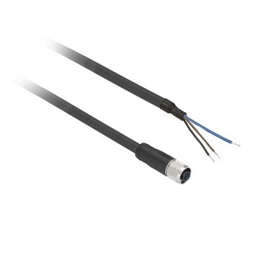 Telemecanique Sensors XZCP0566L5 Ön Kablolu Konnektörler Xz - Düz Dişi - M8 - 3 Pim - Kablo Pur 5M