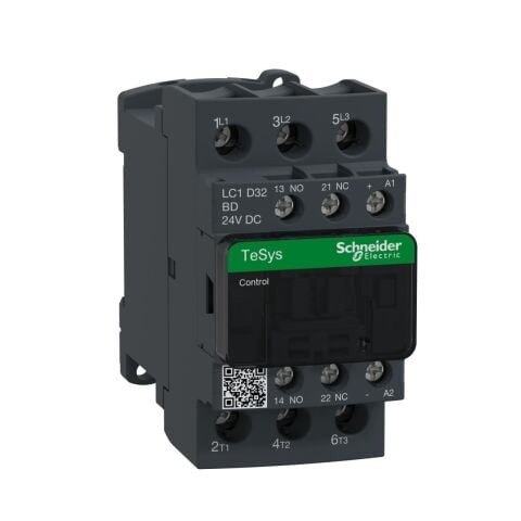 Schneider Electric LC1D32BD TeSys D Kontaktör 3P 32A AC3 24VDC
