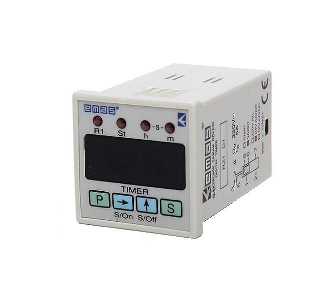 Emas RZ1D1B-5 RZ1 Serisi 8 Pin'li 230VAC 1CO 5A (rezistif) 0,1sn-99,59Saat Dijital Zaman Elektronik Röle