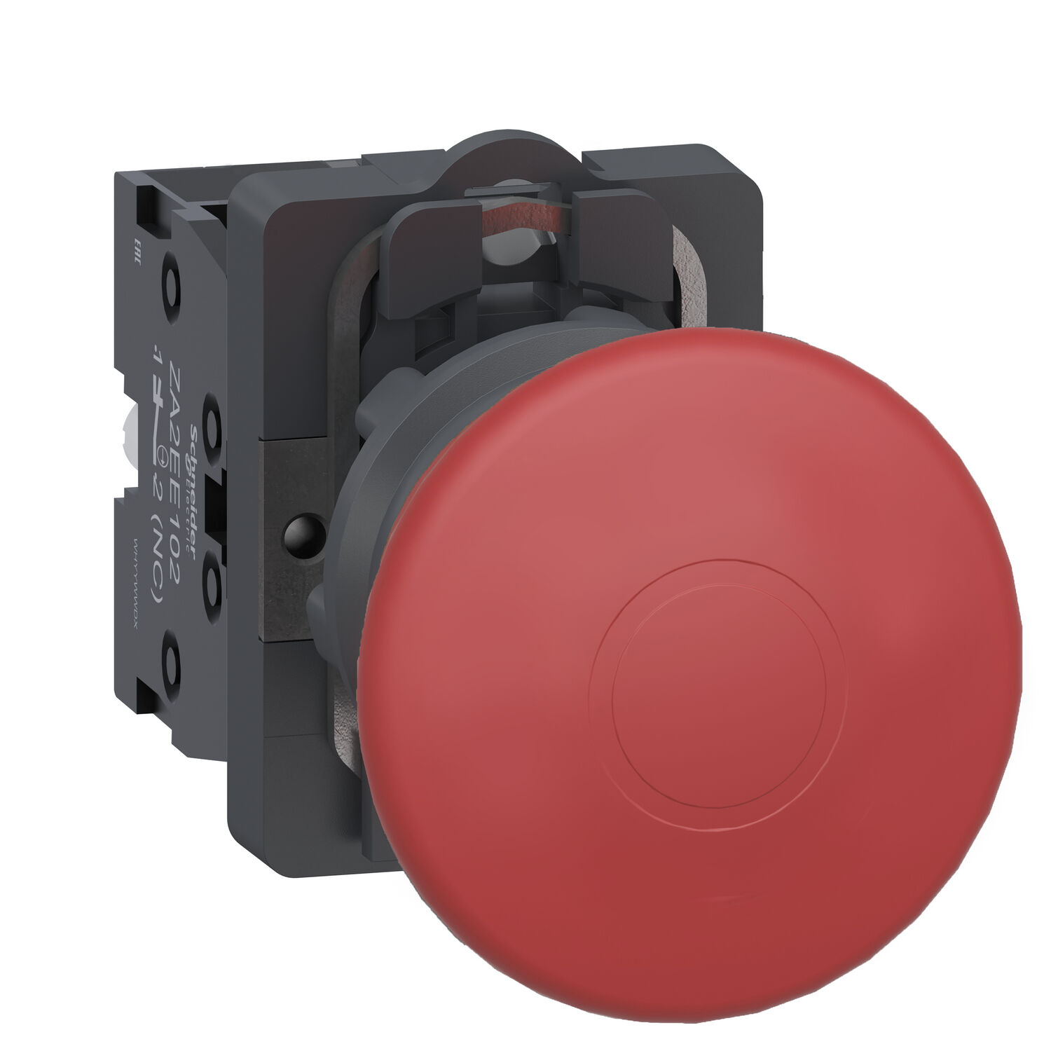Schneider XA2AT42 Komple Acil Kapatma Butonu, Easy Harmony Xa2, Plastik Kafa, 22 Mm, İtme Çekme, 40 Mm, 1Nc, Kırmızı