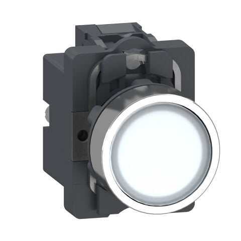 Schneider XA2AW31M1 Komple Aydınlatmalı Buton, Easy Harmony Xa2, Plastik Başlık, 22Mm, Beyaz, 1No, Ac 220V, Yay Geri Dönüşlü