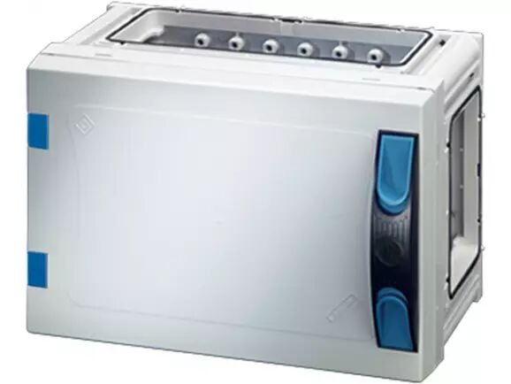 Hensel FP 0150 270x180x186   FP-Modüler Dağıtım Panosu; IP66, IK08, PC, H/S F, FR, Opak Kapak, El ile Açma, RAL 7035 (Gri), Yan Duvarsız