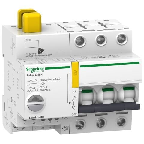 Schneider Electric A9C62325 Reflex İc60N Ti24 25 A 3P Eğri C Entegre Kontrol Mcb