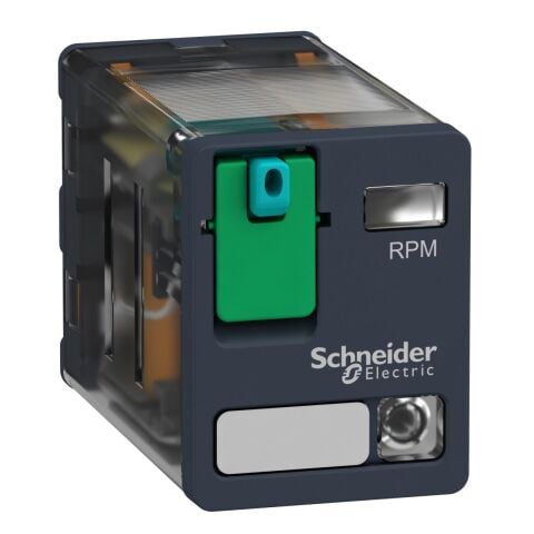 Schneider Electric RPM22BD Güç rölesi takılabilir  - Zelio RPM - 2 K/A - 24 V DC - 15 A - LED'li