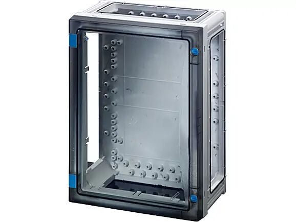 Hensel FP 0210 270x360x163   FP-Modüler Dağıtım Panosu; IP66, IK08, PC, H/S F, FR, Şeffaf Kapak, Alet ile Açma, RAL 7035 (Gri), Yan Duvarsız