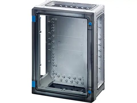 Hensel FP 0210 270x360x163   FP-Modüler Dağıtım Panosu; IP66, IK08, PC, H/S F, FR, Şeffaf Kapak, Alet ile Açma, RAL 7035 (Gri), Yan Duvarsız