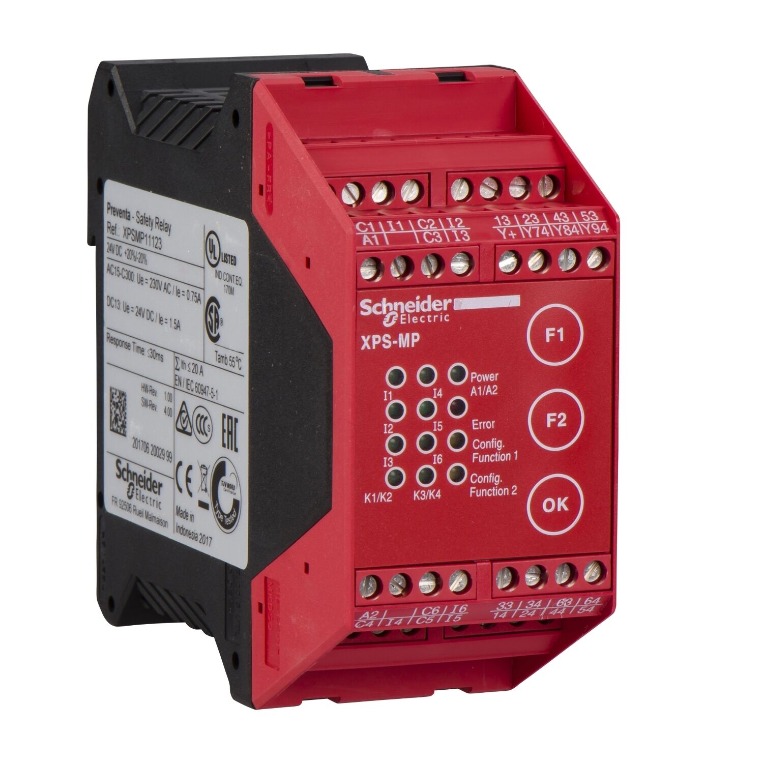Schneider XPSMP11123 Modül Xps-Mp - 2 Bağımsız İşlev - 24 V Dc