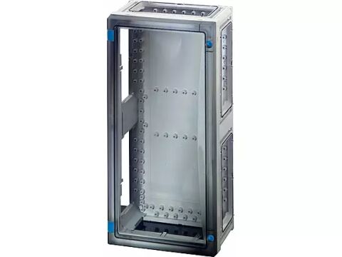 Hensel FP 0310 270x540x163   FP-Modüler Dağıtım Panosu; IP66, IK08, PC, H/S F, FR, Şeffaf Kapak, Alet ile Açma, RAL 7035 (Gri), Yan Duvarsız