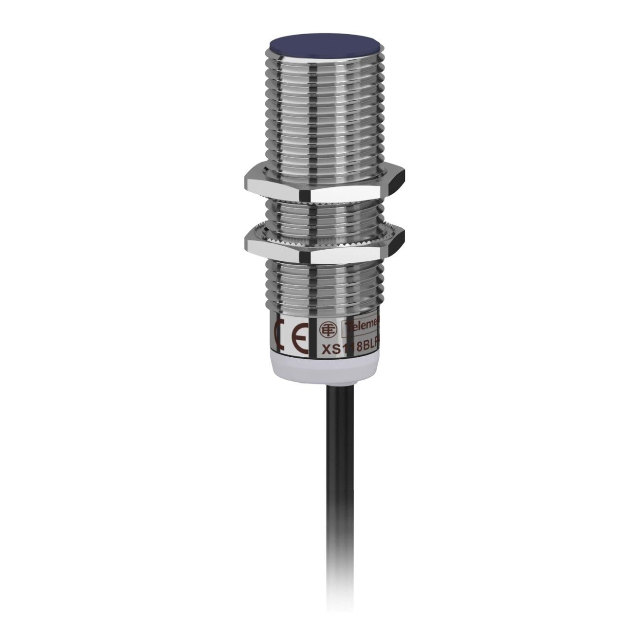 Telemecanique Sensors XS118BHPAL2 Endüktif Sensor Xs1, M18, L53Mm, Pirinç, Sn8Mm, 12..24Vdc, Kablo 2M